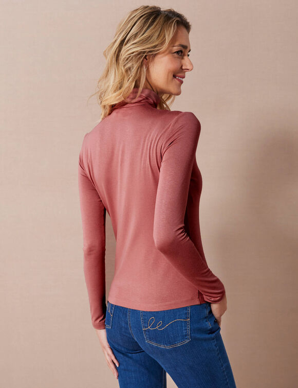 Sous-pull uni col roulé stretch (tomette) Sous-pull uni col roulé stretch (tomette)